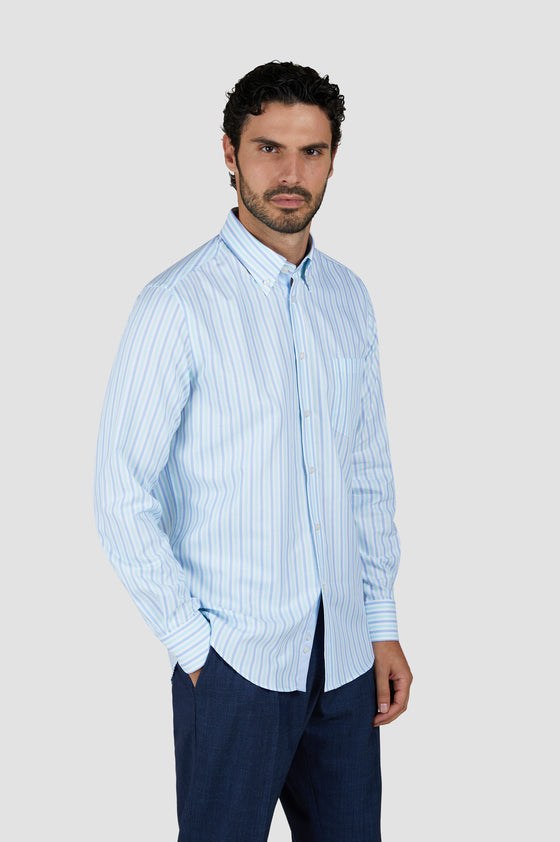 Paul & Shark - Oxford Cotton Striped Long Sleeve Shirt