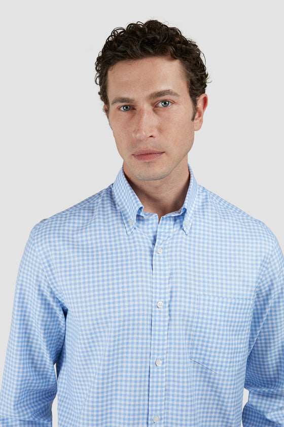 Paul & Shark - XSoft cotton gingham long-sleeved shirt