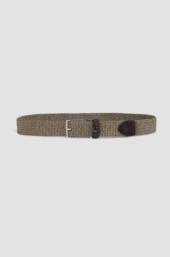 Paul & Shark - Ceinture tressée extensible avec garniture en cuir