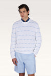 Paul & Shark - Striped round neck sweater made of linen and cotton