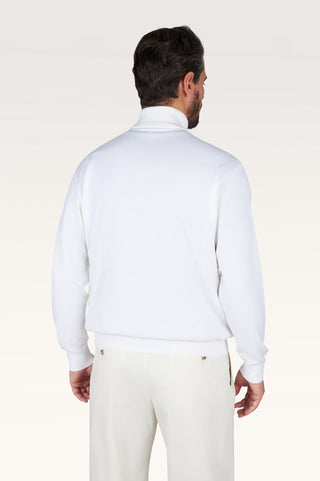 Paul & Shark - Chandail col zip de laine avec Alcantara®