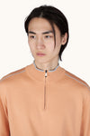 Paul & Shark - Zip-neck sweater in silk and cotton with Aqualeather suede details