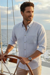 Paul & Shark - Striped shirt of cotton and linen Silver Collection