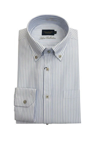 Paul & Shark - Chemise rayée de coton et lin Silver Collection