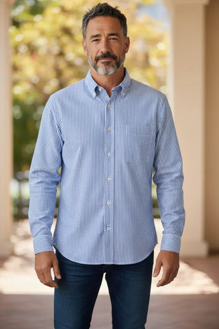 Paul & Shark - Chemise rayée de coton Silver Collection