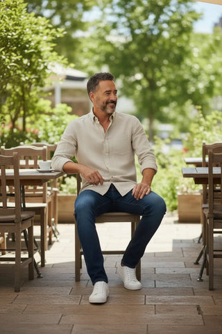 Paul & Shark - Solid long sleeve linen shirt