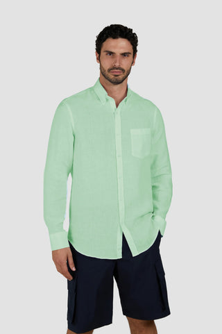 Paul & Shark - Solid long sleeve linen shirt