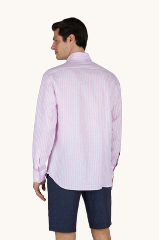 Paul & Shark - Chemise de lin manches longues à rayures