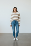 Paul & Shark Ladies - Striped Crew Neck Cotton Knit Sweater