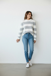Paul & Shark Ladies - Striped Crew Neck Cotton Knit Sweater