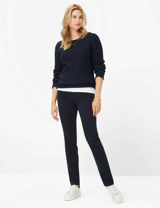 BRAX - Lesley - Round-neck cotton sweater