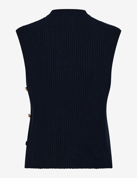 BRAX - Enie - V-neck wool tank top - Navy