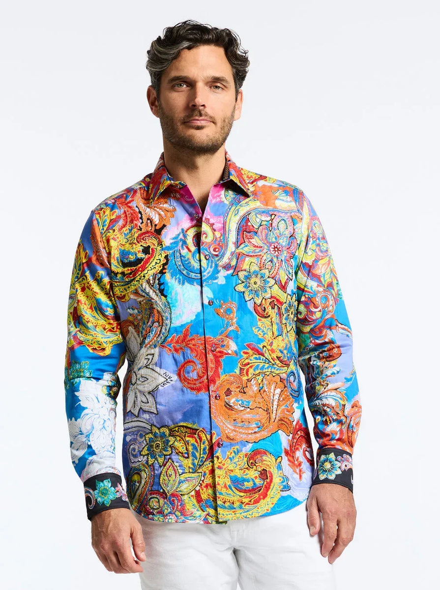 Plaid bleu marine à carreaux Robert Graham Jeans Chemise XL