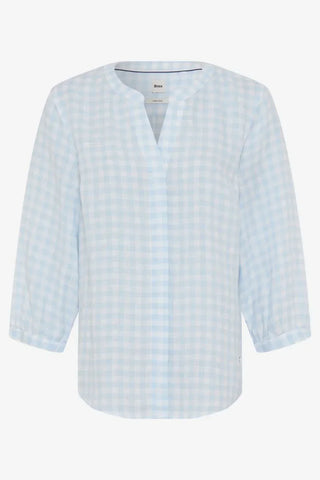 BRAX - Velia - Checked linen blouse
