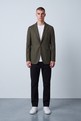Emanuel Berg - William - Veston de laine et cachemire D-Constructed - Dark Green