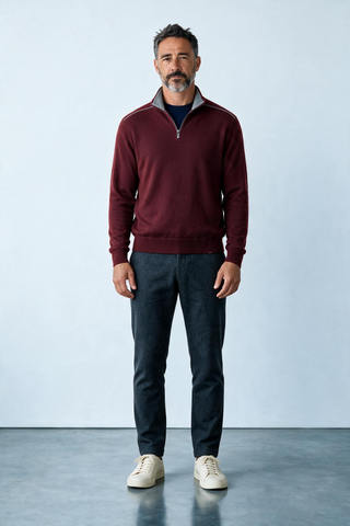 Paul & Shark - Chandail col zip de laine Typhoon Platinum