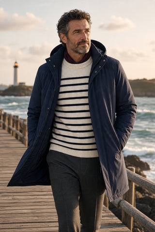 Paul & Shark - Typhoon Re-4X4 STRETCH Car Coat with Suede Details