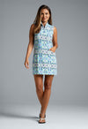 Ibkül - Ridley Print Sleeveless Mock Neck Dress - 58089