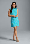 Ibkül - Colette Print Sleeveless Mock Neck Dress - 58090