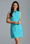 Ibkül - Colette Print Sleeveless Mock Neck Dress - 58090