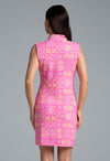 Ibkül - Colette Print Sleeveless Mock Neck Dress - 58090