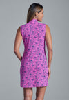 Ibkül - Diana Print Sleeveless Mock Neck Dress - 58930