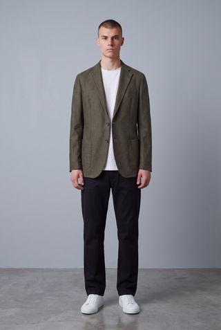 Emanuel Berg - William - Veston de laine et cachemire D-Constructed - Dark Green