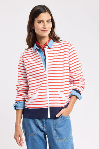Armor-Lux - Thick cotton striped zip-up cardigan
