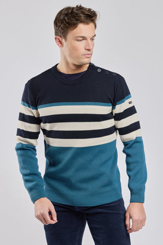 Armor-Lux - Pull Marin Bloc Color pour Homme