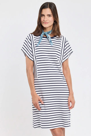 Armor-Lux - Striped kimono-style robe made of thick cotton