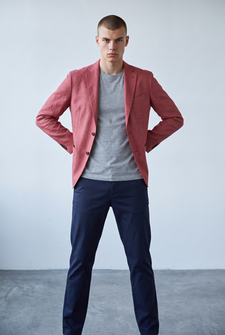 Emanuel Berg - William - Wool and Cashmere D-Constructed Suit Jacket - Dark Red
