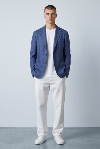 Emanuel Berg - William - Veston de laine et cachemire D-Constructed - Dark Blue