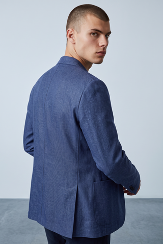 Emanuel Berg - William - Veston de laine et cachemire D-Constructed - Dark Blue