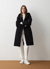 Colmar - Coat with hood in wool cloth for women