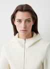 Colmar - Women's curly wool hooded zip cardigan