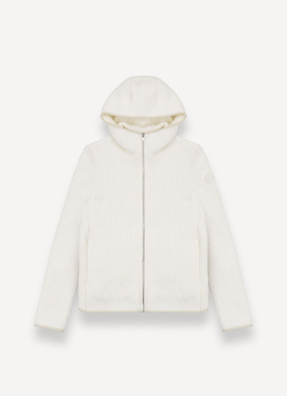 Colmar - Women's curly wool hooded zip cardigan