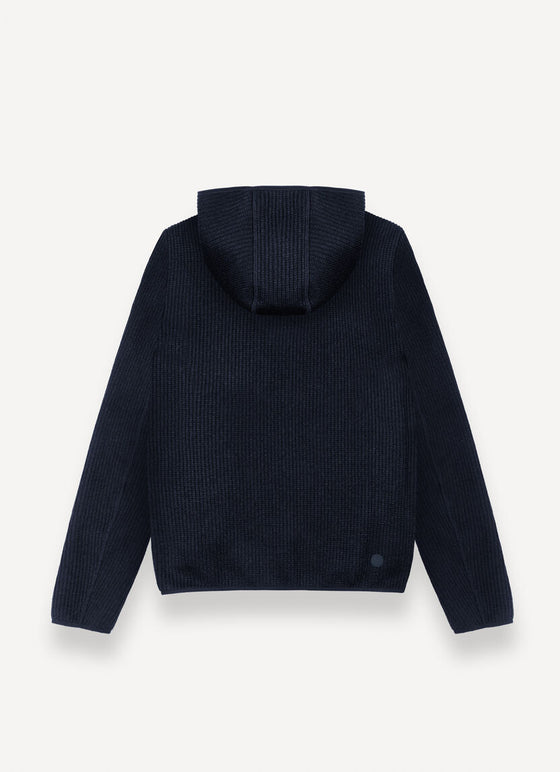 Colmar - Cardigan zip de laine bouclée à capuche pour homme