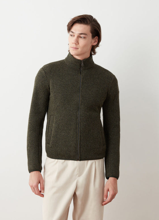 Colmar - Cardigan zip de laine bouclée pour homme