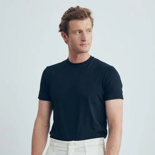 Emanuel Berg - T-Shirt manches courtes de coton 4Flex - Marine