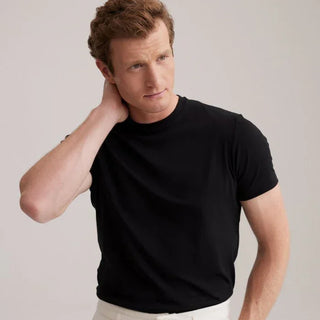 Emanuel Berg - Short Sleeve Cotton 4Flex T-Shirt - Black