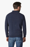 34 Heritage - Chandail Col Zip de Cachemire - Dark Navy