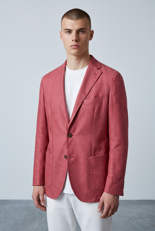 Emanuel Berg - William - Wool and Cashmere D-Constructed Suit Jacket - Dark Red