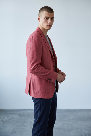 Emanuel Berg - William - Wool and Cashmere D-Constructed Suit Jacket - Dark Red
