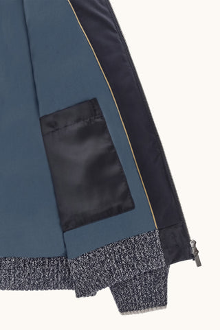 Paul & Shark - Cardigan de suede avec tricot de laine et cachemire