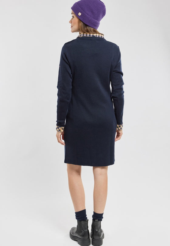 Armor-Lux - Bénodet plain wool dress - Navy