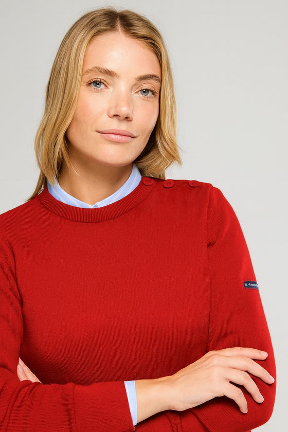 Armor-Lux - Briac - Breton plain wool sweater