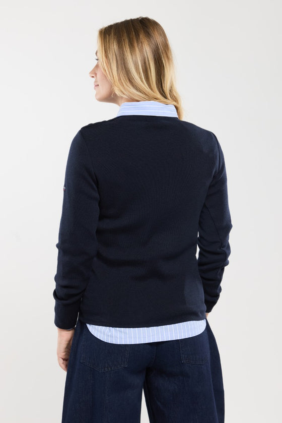 Armor-Lux - Briac - Breton plain wool sweater