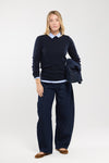 Armor-Lux - Briac - Breton plain wool sweater