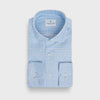Emanuel Berg - Byron - Albini 4Flex Long-Sleeve Checkered Shirt - Modern Fit - Medium Blue