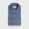 Emanuel Berg - Byron - Chemise manches longues à rayures Albini 4Flex - Modern Fit - Marine